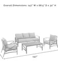 4 - Piece Metal Outdoor Sofa Set - From Where - 