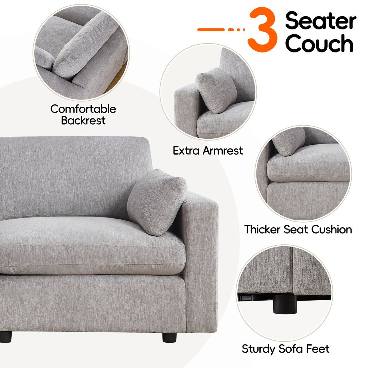 4 - Piece Modular Sectional With Ottoman - From Where - 