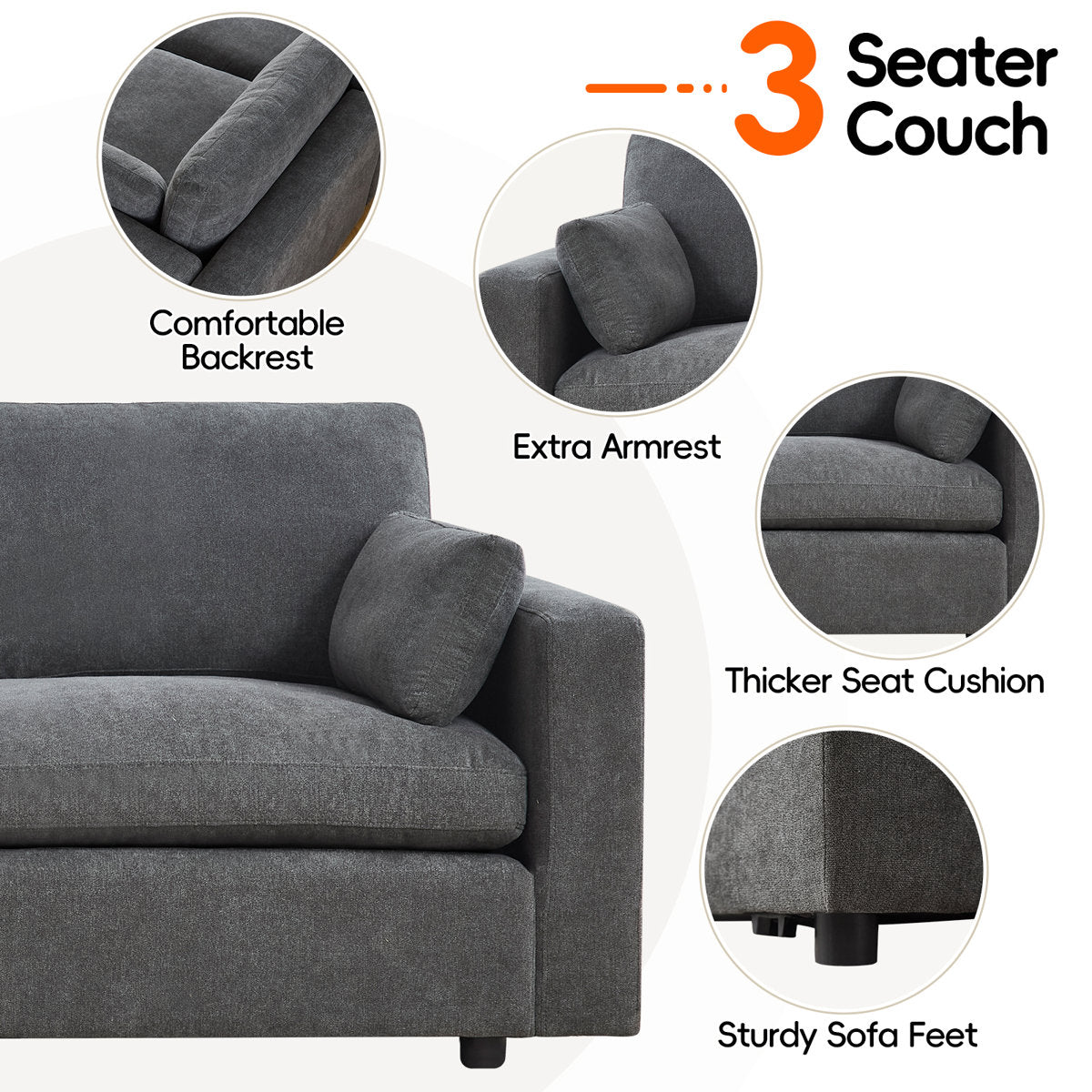 4 - Piece Modular Sectional With Ottoman - From Where - 