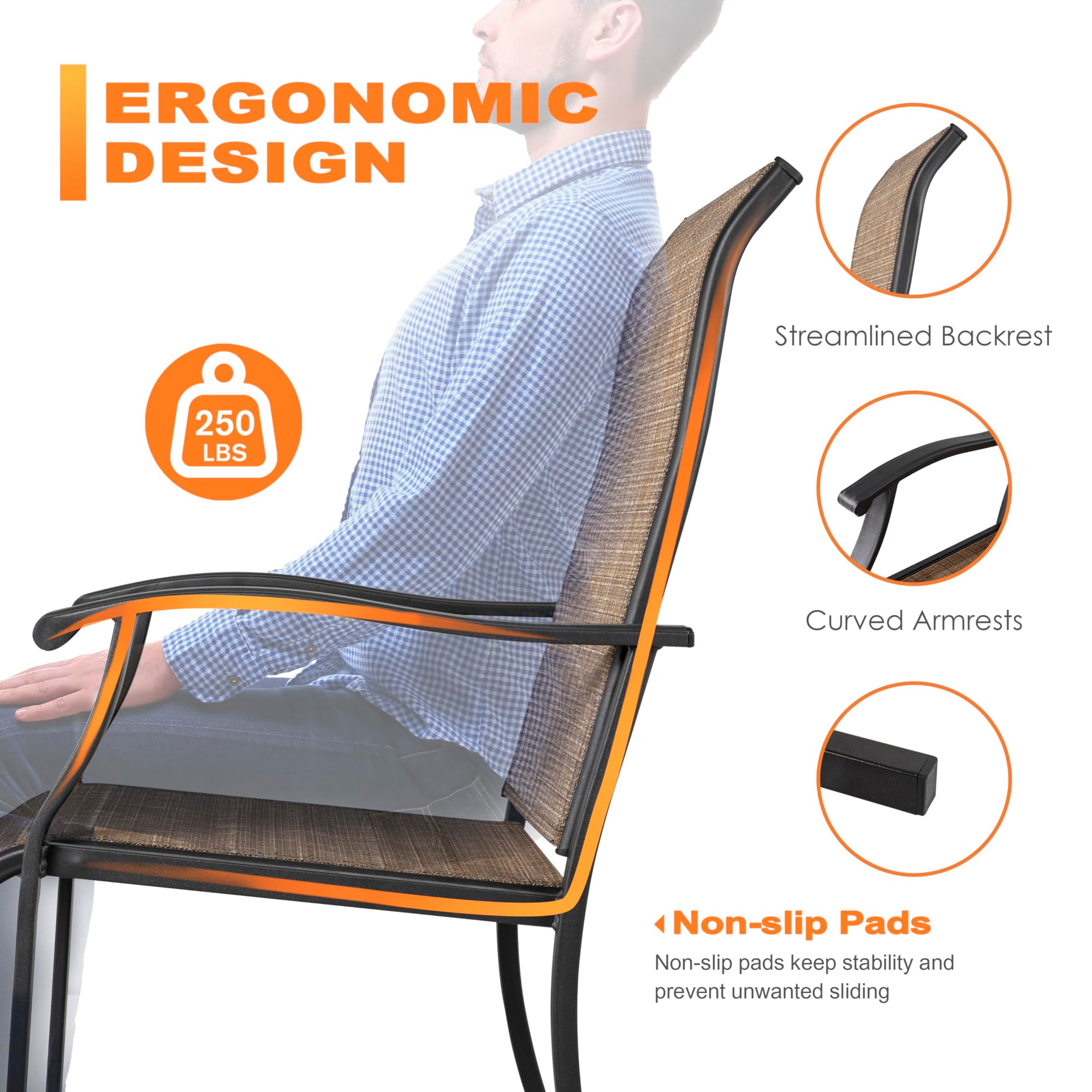 4 - Piece Outdoor Patio Dining Chairs - From Where - 