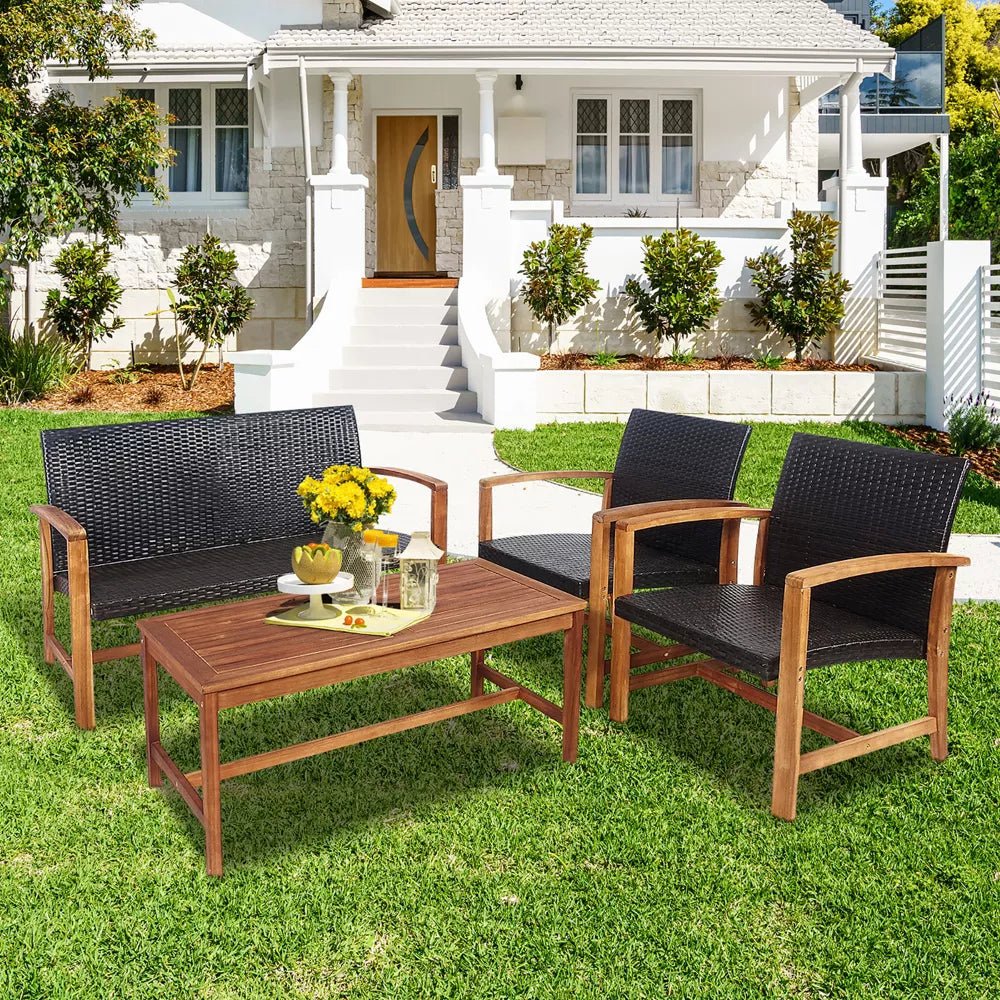 4 - Piece Outdoor Rattan Furniture Set - From Where - 