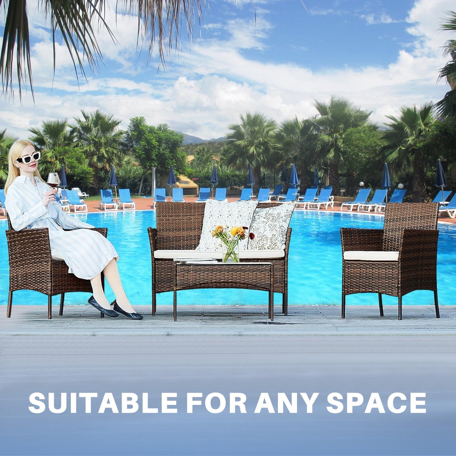 4 Pieces Patio Furniture Set - From Where - 