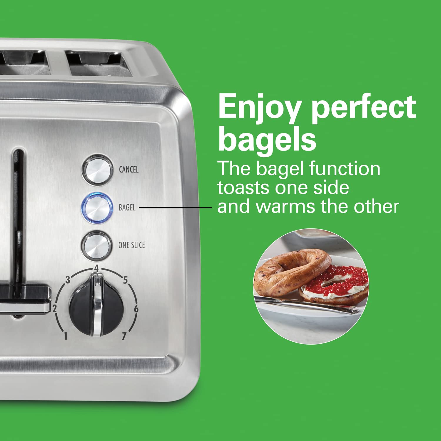 4 Slice Toaster with Extra - Wide Slots - From Where - 