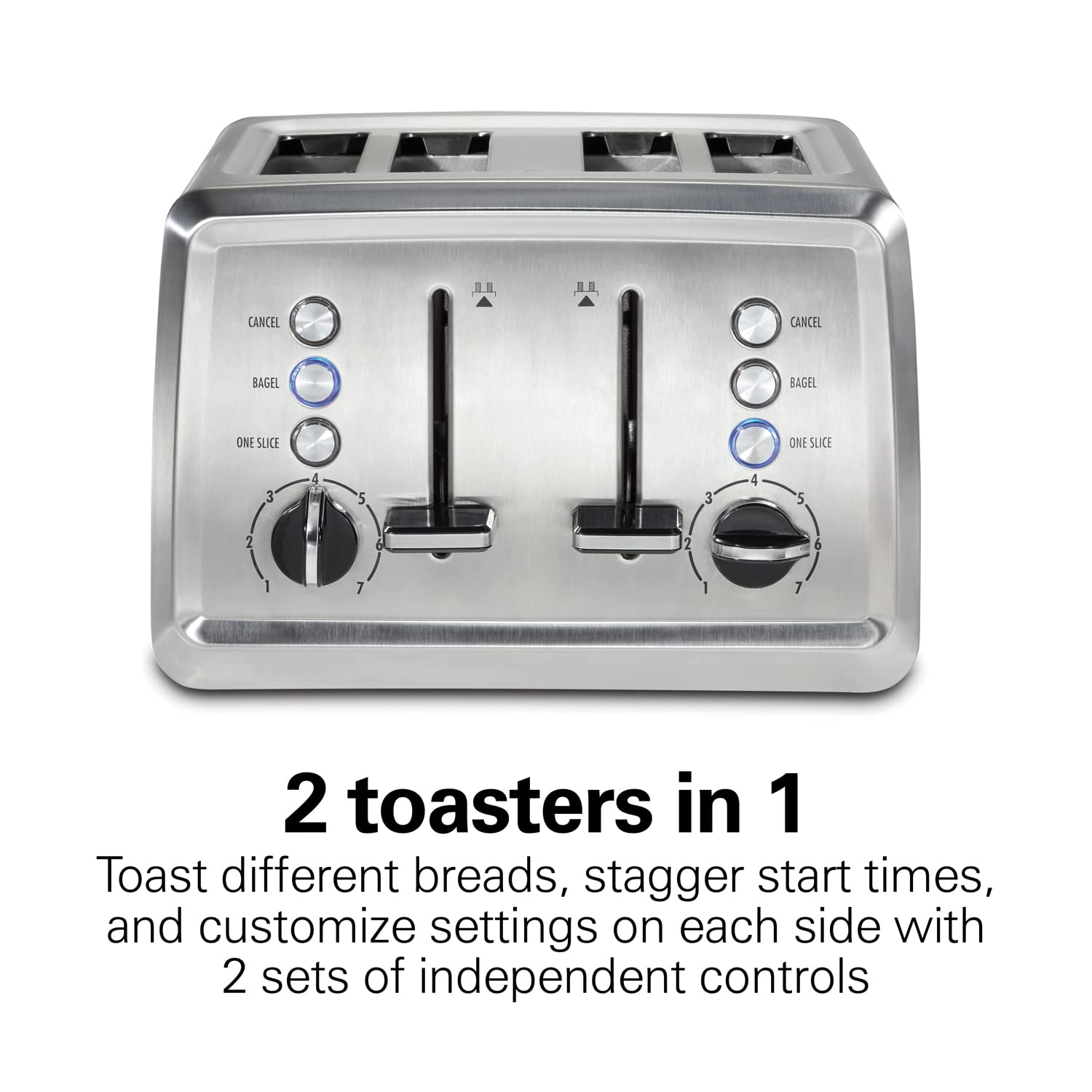 4 Slice Toaster with Extra - Wide Slots - From Where - 
