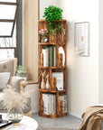 4 - Tier Wood Rotating Bookshelf - From Where - 