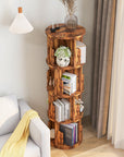 4 - Tier Wood Rotating Bookshelf - From Where - 