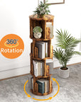 4 - Tier Wood Rotating Bookshelf - From Where - 