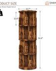 4 - Tier Wood Rotating Bookshelf - From Where - 