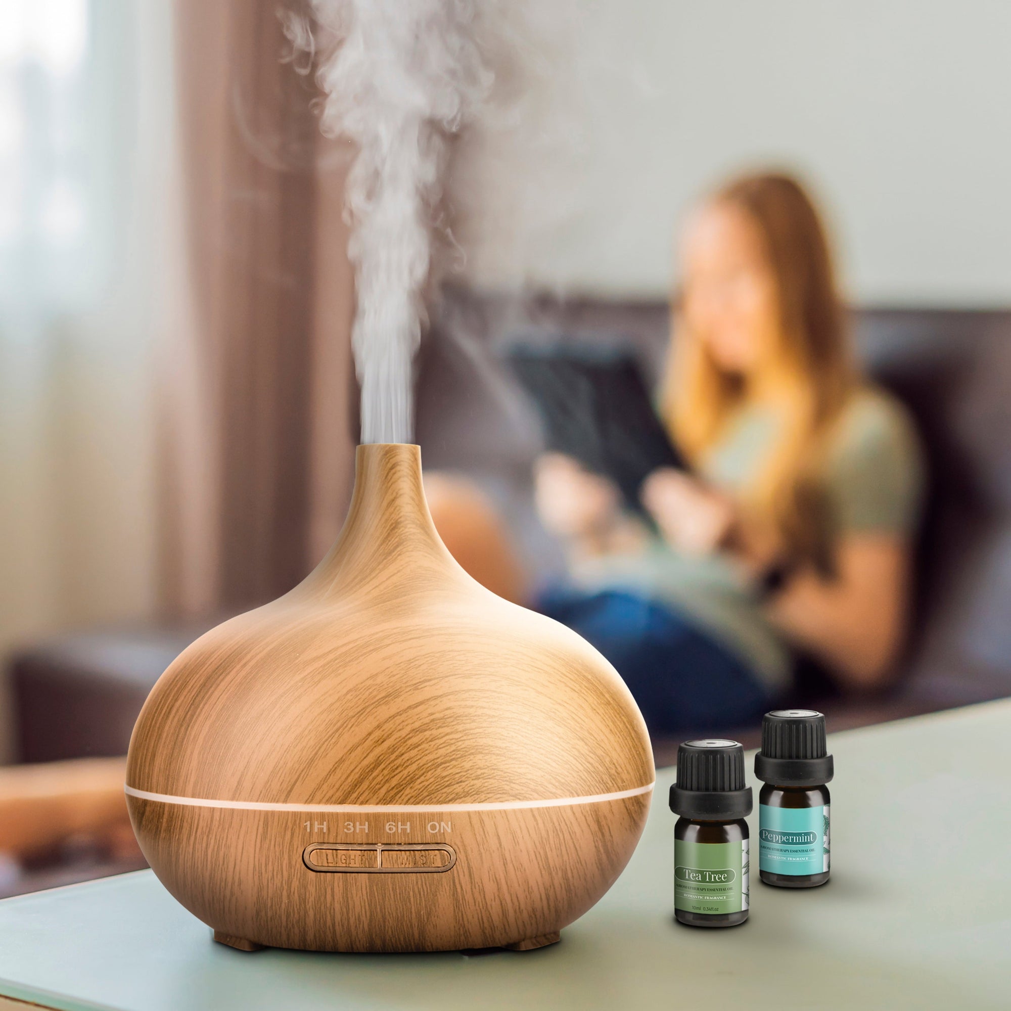 400ml Essential Oil Diffuser with 4 Oils - From Where - 