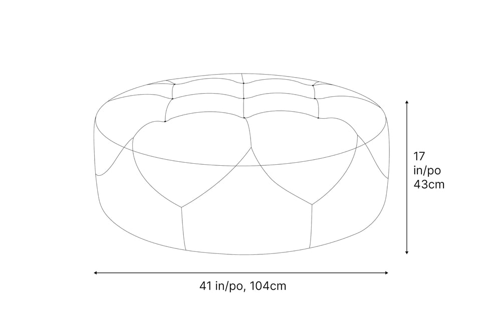 41&quot; Chesterfield Ottoman - From Where - 