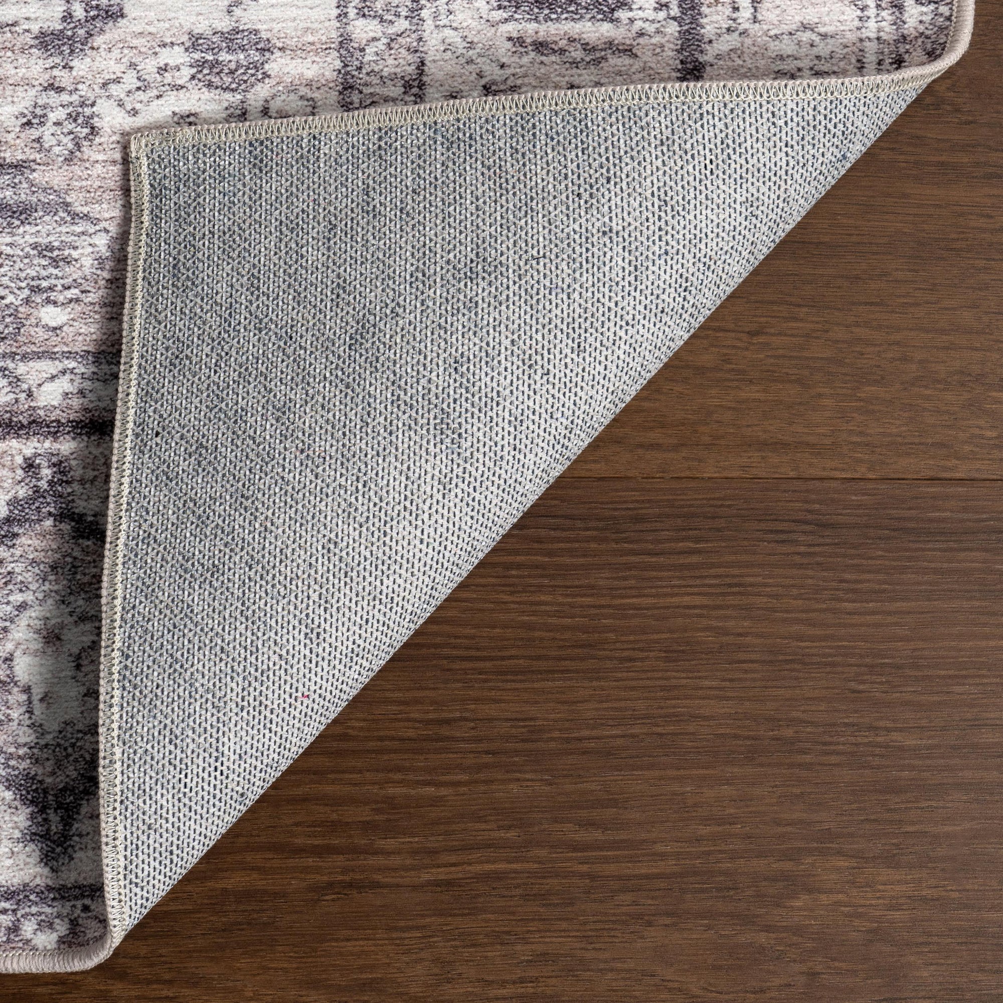 Atrium Medallion Spill Proof Washable Rug | Grey