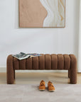 43" Modern Boucle Bench - From Where - 