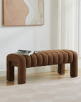 43" Modern Boucle Bench - From Where - 