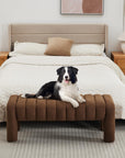 43" Modern Boucle Bench - From Where - 