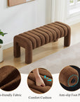 43" Modern Boucle Bench - From Where - 