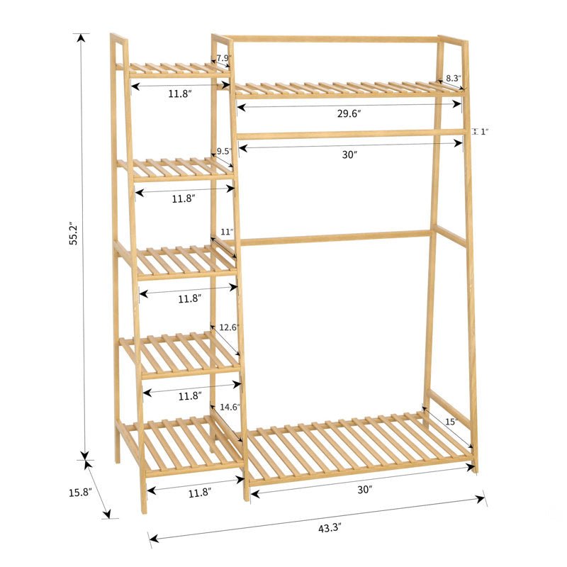 43.3'' Solid Wood Clothes Rack - From Where - 