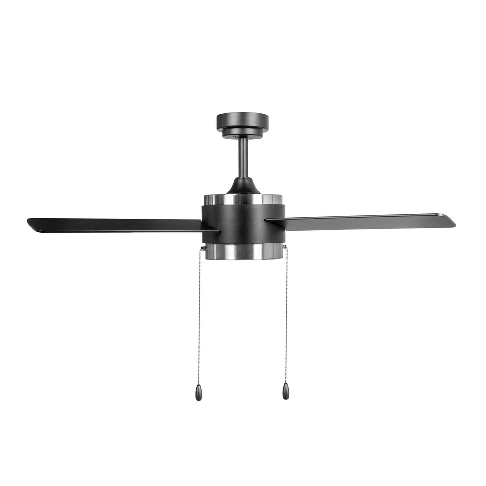 44" Indoor Matte Black Ceiling Fan