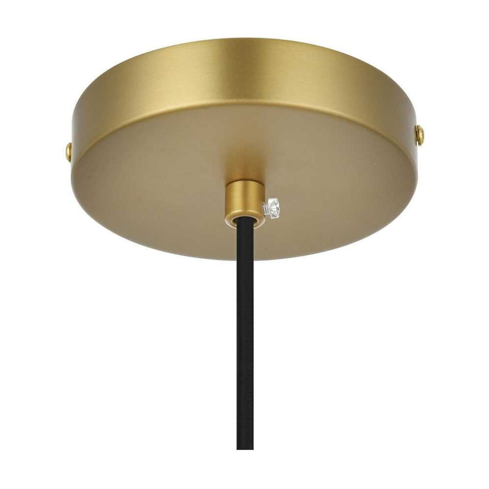 Living District Gene 8 Inch Pendant Clear Shade in Satin Gold