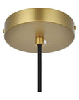 Living District Gene 8 Inch Pendant Clear Shade in Satin Gold