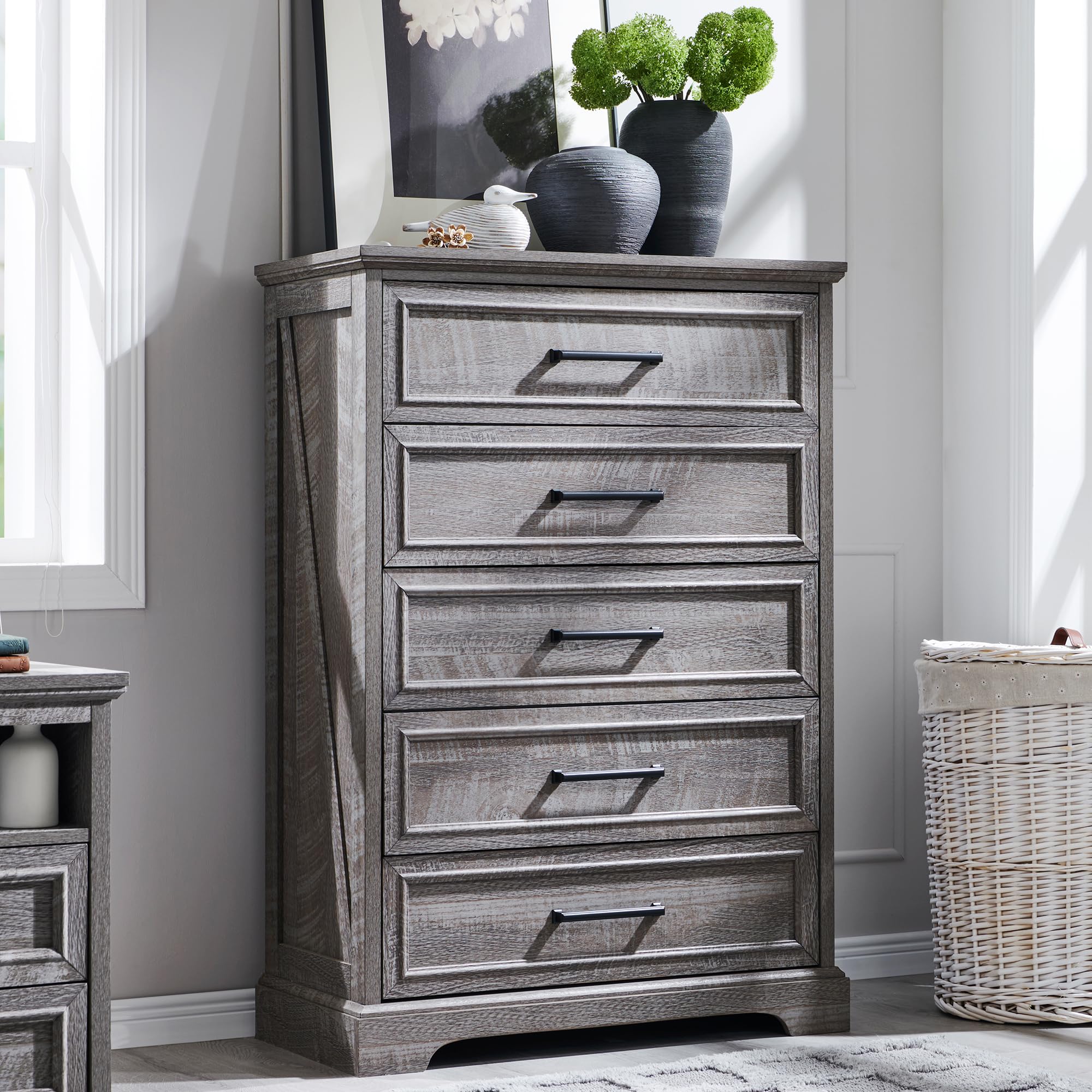46&quot; Tall Rustic Chest with Metal Handles - From Where - 