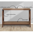 46.1" Console Table with Charging Station - From Where - 