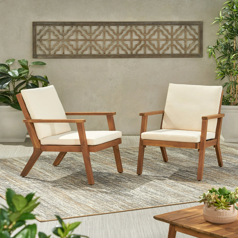 Sasha Acacia Wood Club Chairs (Set of 2)