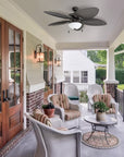 Prominence Home Inland Breeze 52" Bronze Indoor/Outdoor Ceiling Fan with 5 Blades, Bowl Light Kit, Pull Chains & Reverse Airflow