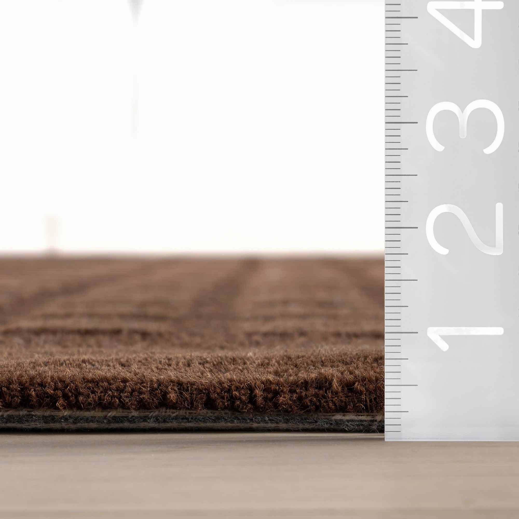 Fritz Checked Wool Rug | Brown