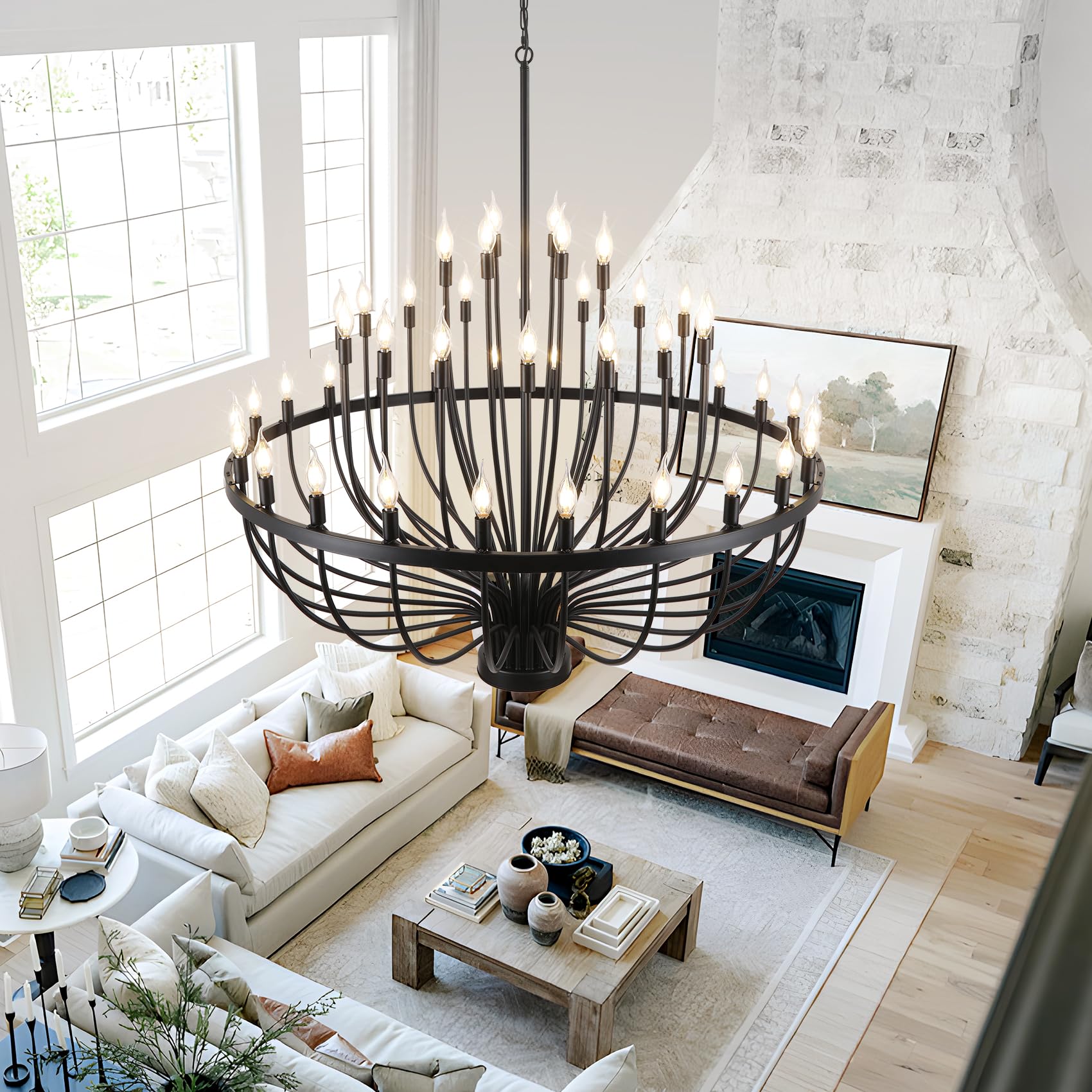 48 Light Wagon Wheel Chandelier - From Where - 