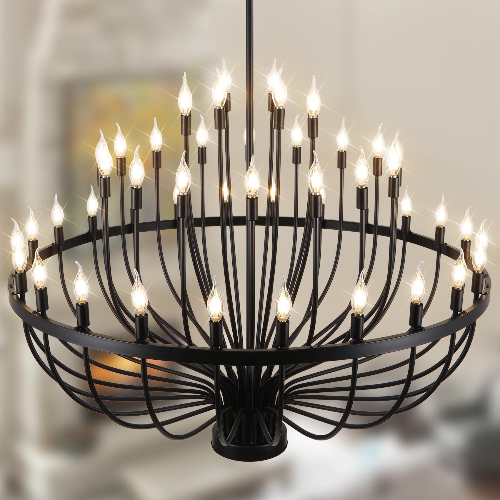 48 Light Wagon Wheel Chandelier - From Where - 
