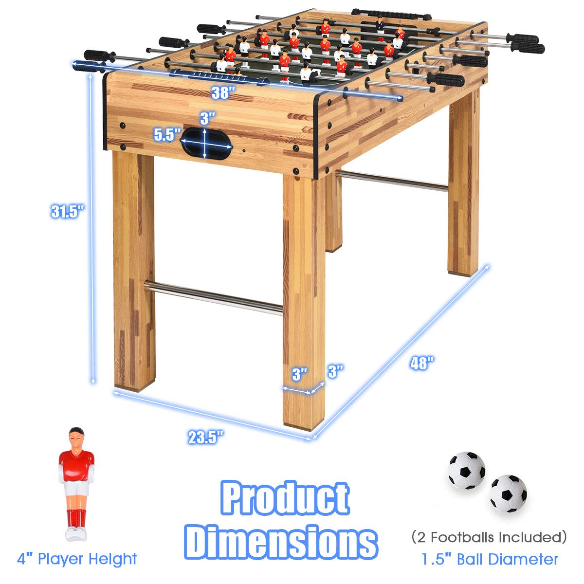 48&quot; Wooden Foosball Table - From Where - 