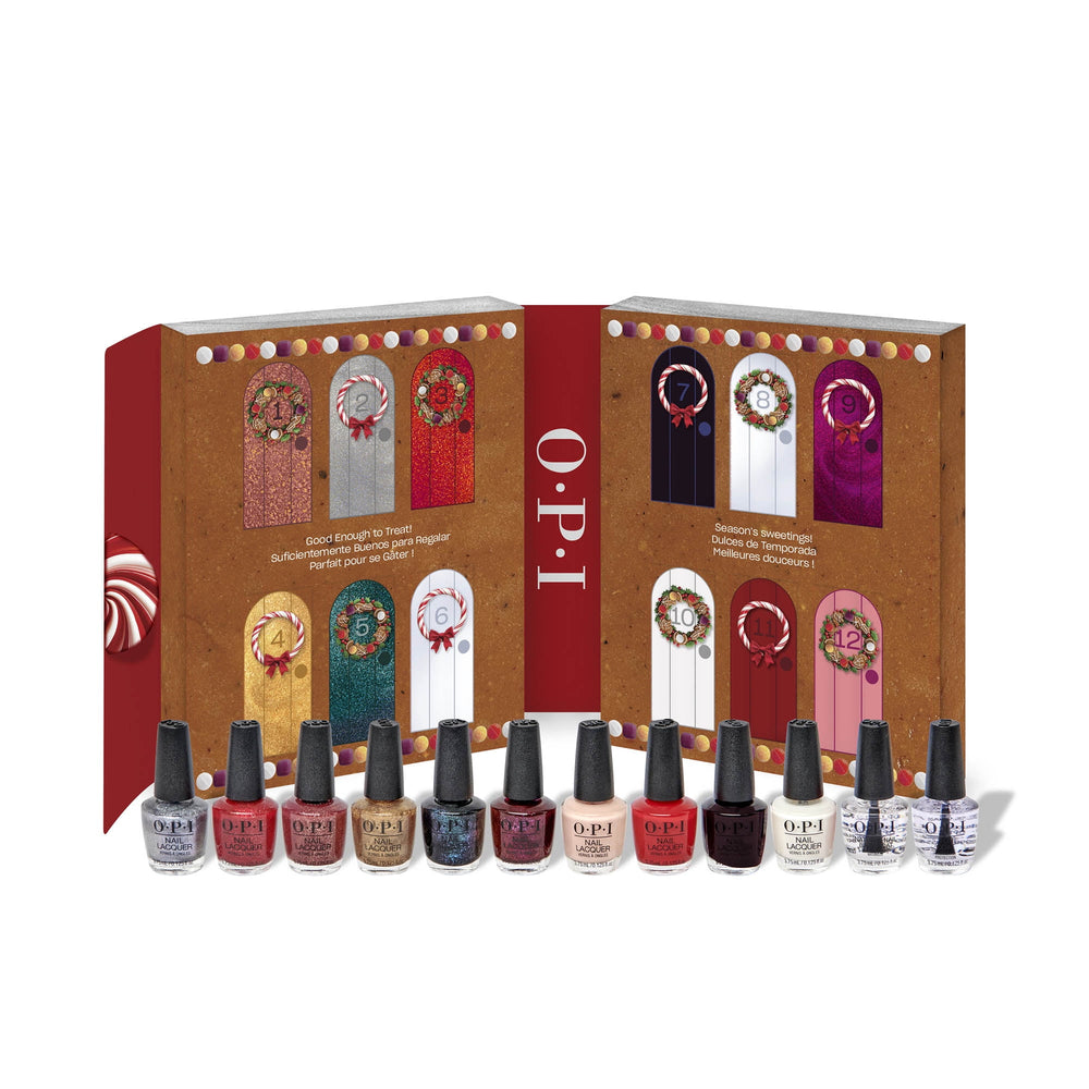 OPI Holiday 2025 Nail Lacquer 12PC Mini Nail Polish Set, 12 Pack Advent Calendar