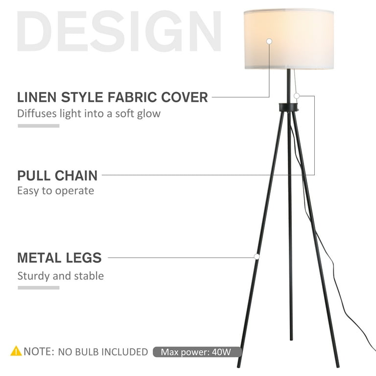 https://www.walmart.com/ip/HOMCOM-59-75-Standing-Floor-Lamp-Fabric-Lampshade-Steel-Tripod-Black/613580030