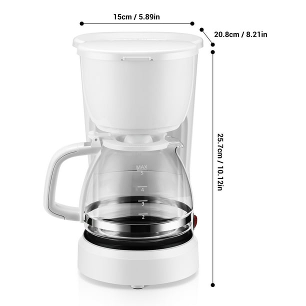Mainstays 5-Cup Coffee Maker White