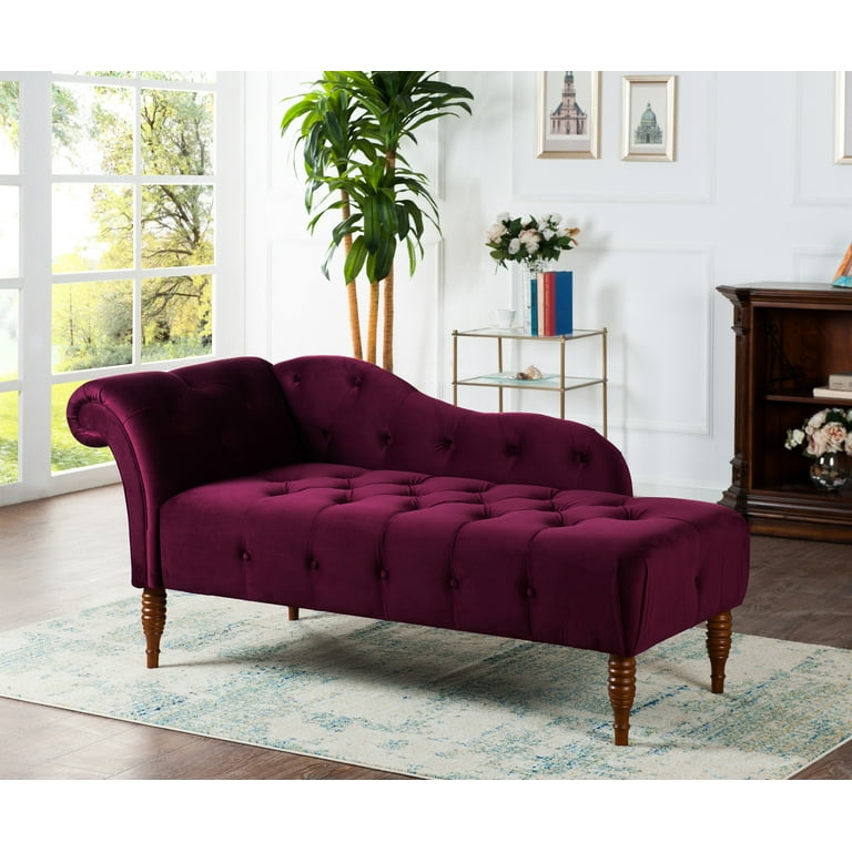 https://www.walmart.com/ip/Samuel-Tufted-Roll-Arm-Chaise-Lounge-Burgundy/50083089