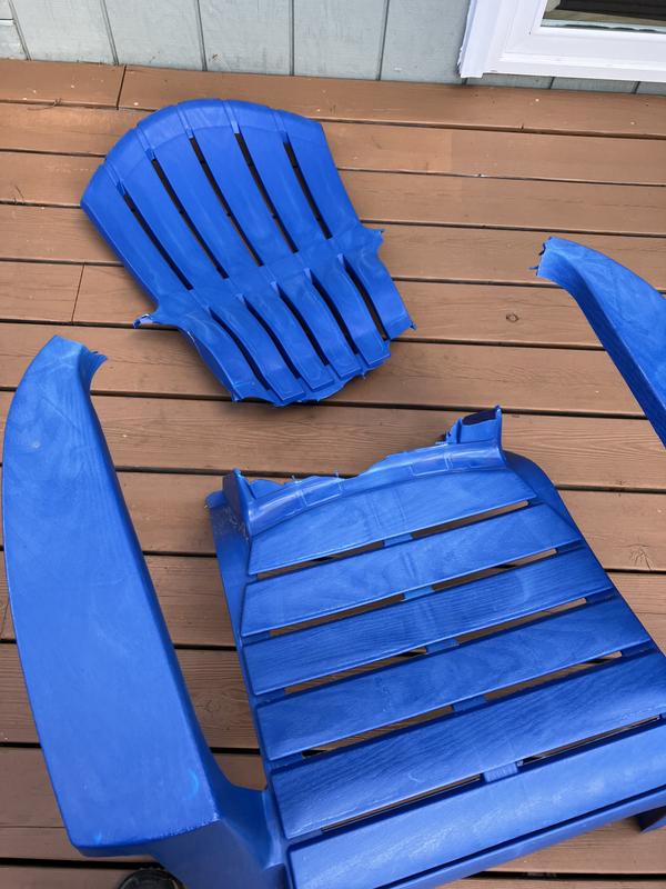Adams Mfg Corp Stackable Plastic Stationary Adirondack Chair s with Slat Seat