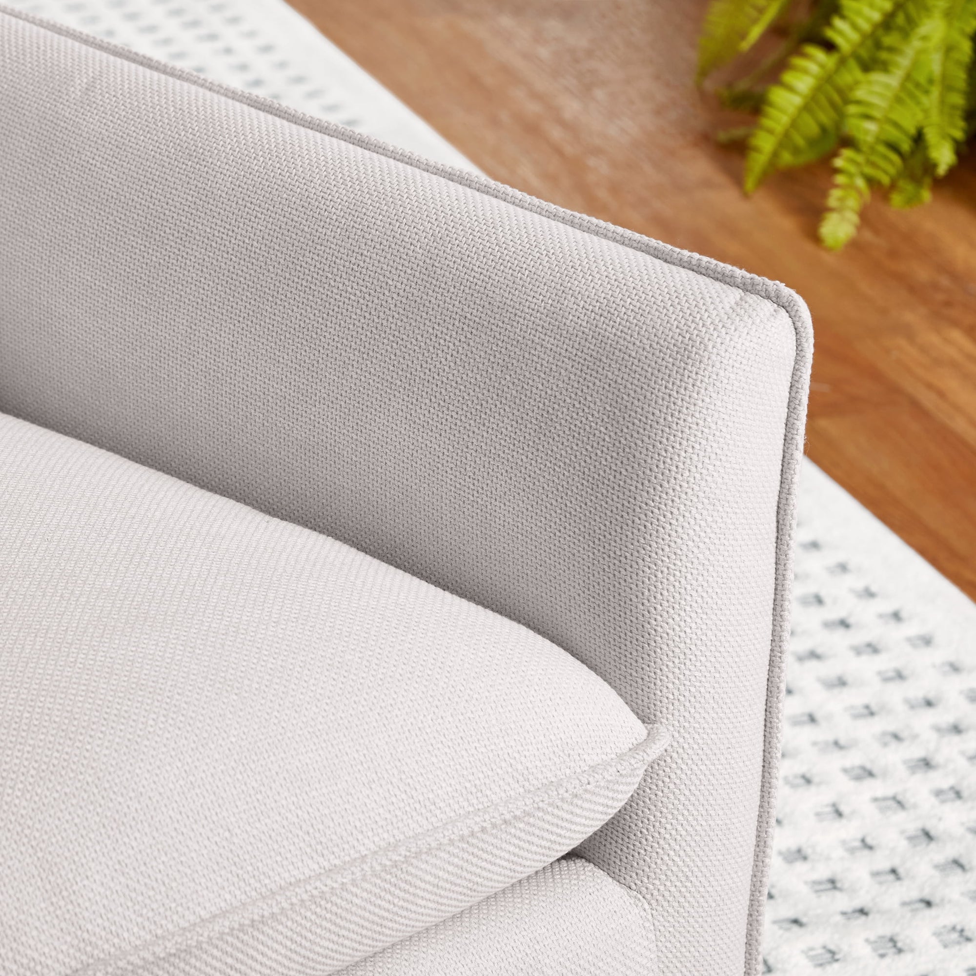 My Texas House Briar Swivel Accent Chair, Cream Linen