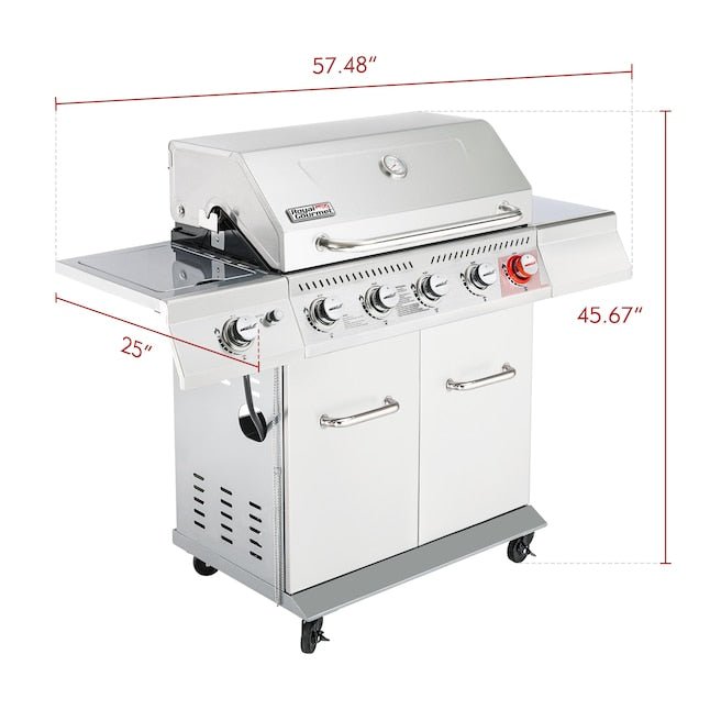 5 - Burner Gas Grill with Side Burner - From Where - 