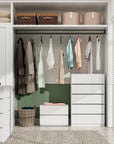 5 Drawer Wooden White Tall Dresser - From Where - 