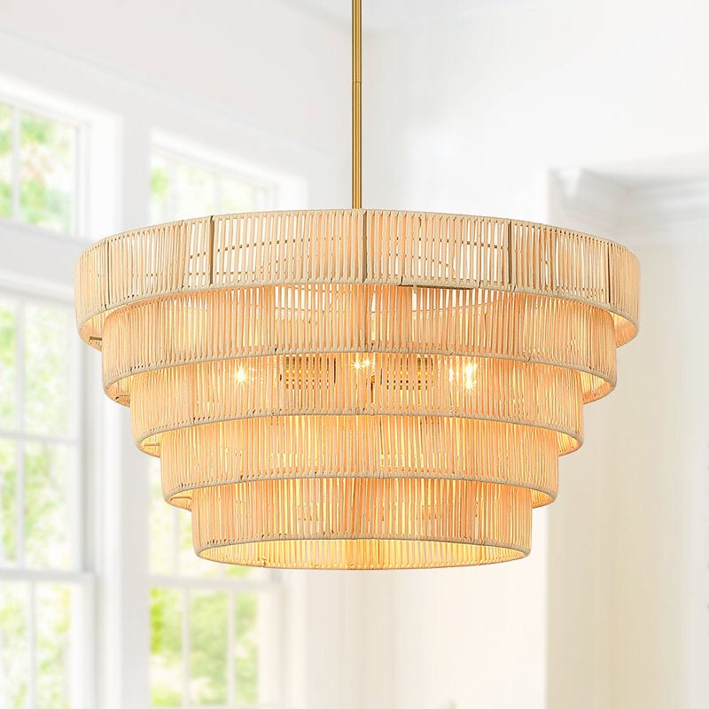 5 - Light Brass Bohemian Chandelier - From Where - 