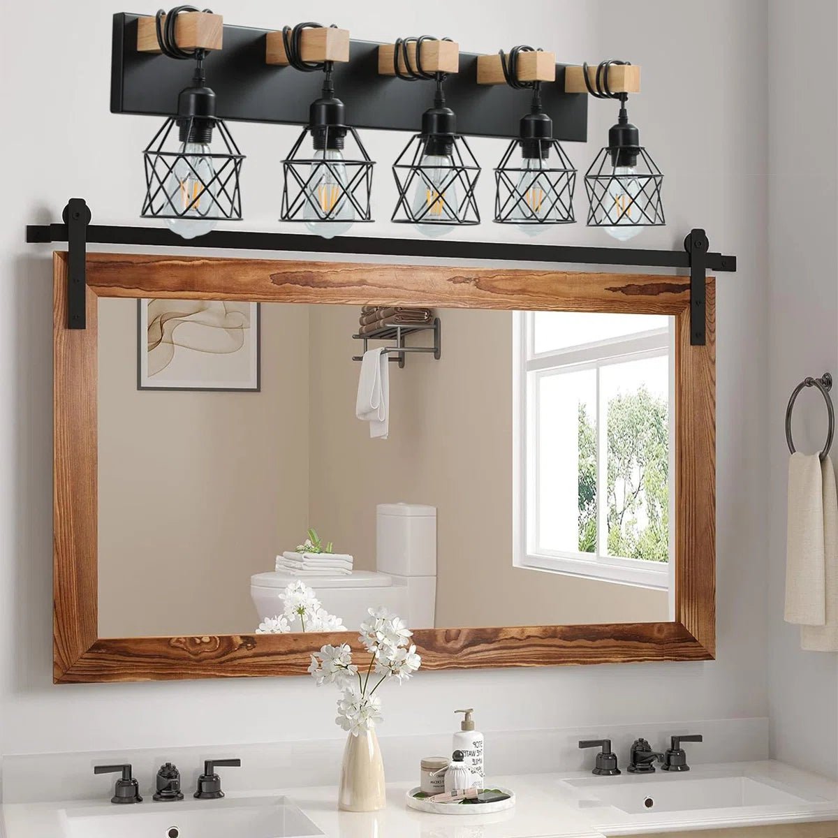 5 - Light Farmhouse Vanity Light - From Where - 