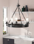 5 - Light Wagon Wheel Chandelier - From Where - 