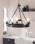 5 - Light Wagon Wheel Chandelier - From Where - 