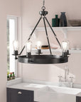 5 - Light Wagon Wheel Chandelier - From Where - 