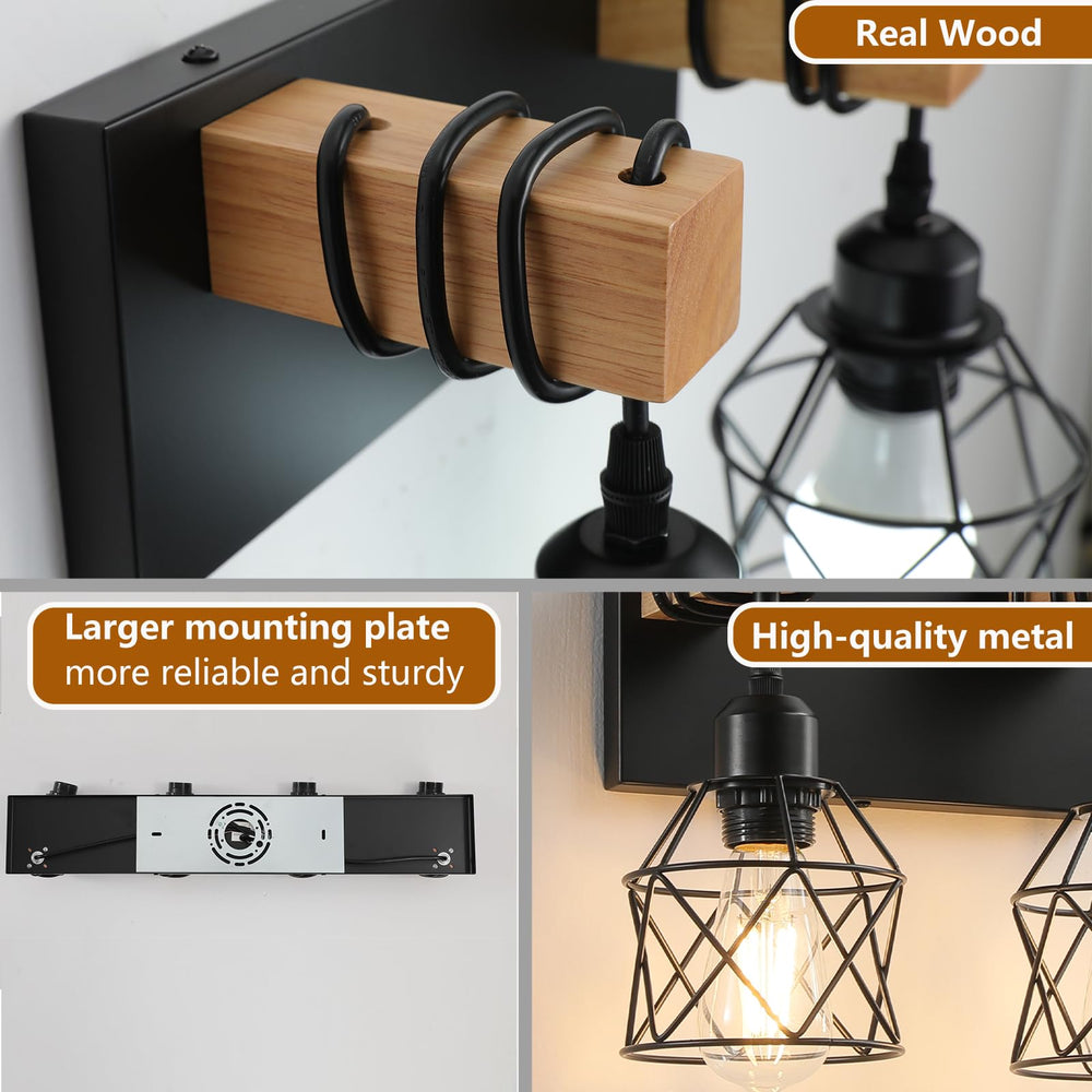 5 - Light Wood Vanity Wall Light - From Where - 
