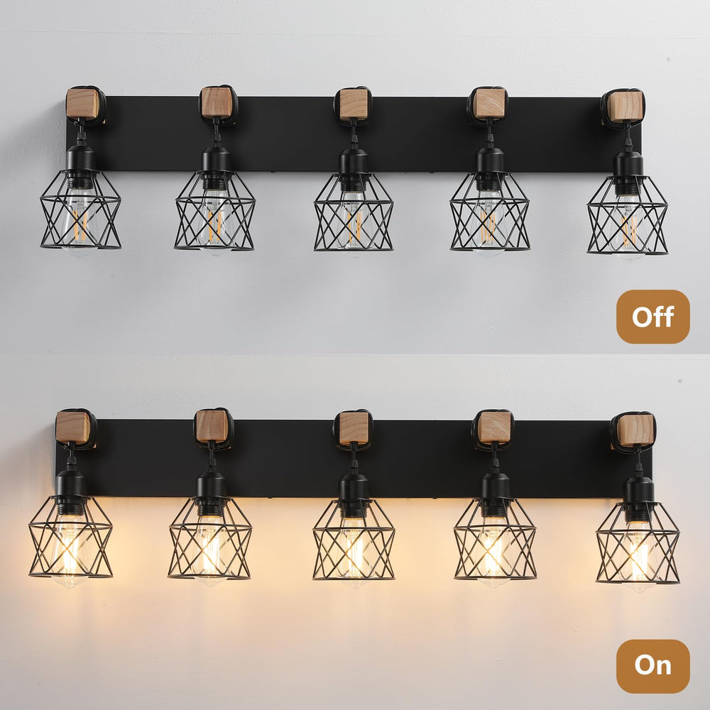 5 - Light Wood Vanity Wall Light - From Where - 
