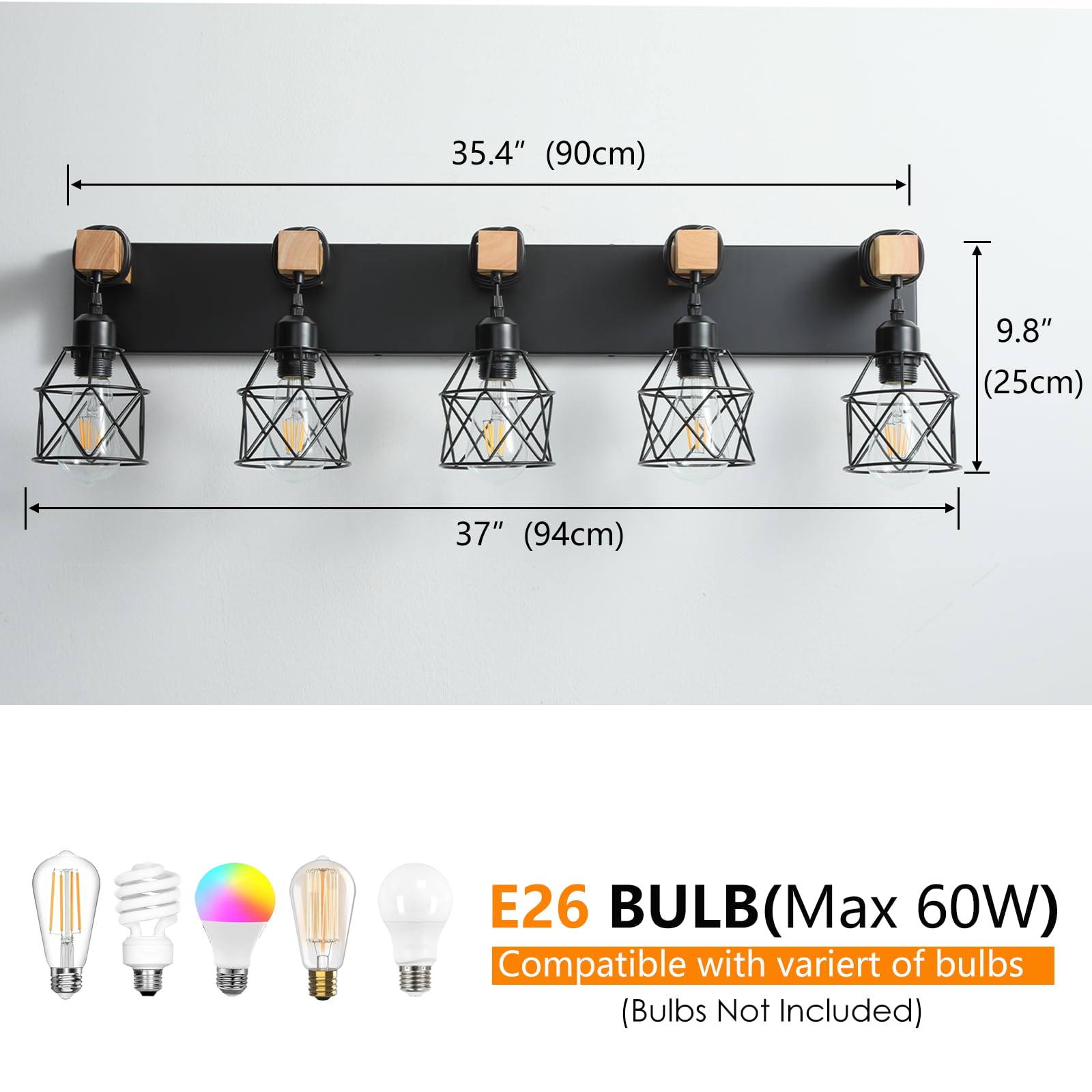 5 - Light Wood Vanity Wall Light - From Where - 