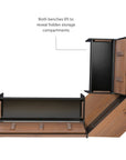5 - Person Corner Pine Breakfast Nook - From Where - 