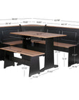5 - Person Corner Pine Breakfast Nook - From Where - 