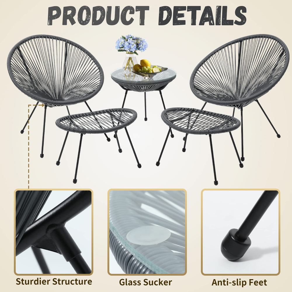 5 Piece Acapulco Chair Set - From Where - 